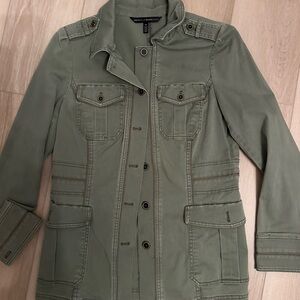 White House Black Market Sage Army Jacket